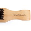 GranNaturals Small Double Sided Boar Bristle Hair Brush for Men - Soft + Medium HairBrush for 360 Waves, Smoothing, Fades, Beards, Barber, Slick Back Hair