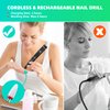 LIERKISS Nail Drill Cordless 35000RPM Rechargeable Professional Electric Nail Drill Kit Wireless Nail File Drill Acrylic Drill for Acrylic Gel Nails Manicure Pedicure Polishing Remover