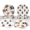Dog Party Decorations ,20 Pcs Plates and 20 Pcs Napkins , Puppy Paw Print For Dog Birthday Party Tableware Favors,Severs 20