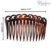 Parcelona French Swirl Set of 2 Celluloid Acetate Brown Tortoise Shell Side Hair Combs