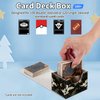 ACWDMKH for MTG Commander Deck Box,Card Deck Box for Trading Card Yugioh MTG Cards,Fits 100 Double Sleeved Cards,PU Leather Magnet TCG MTG Deck Case for Magic Commander Deck Box,Black White Bird