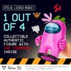 P.M.I. Among Us Action Figure | One of Four 6.7-Inch-Tall Among Us Toys + 5 Hidden Hats & Accessories| Among Us Party Favors and Playable Collectibles | Pink Crewmate Among Us Toy