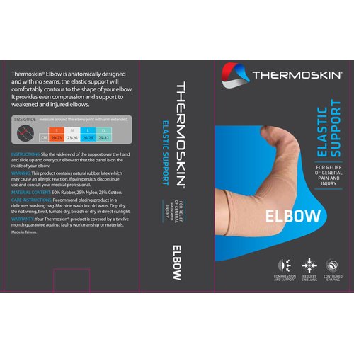 Thermoskin Elastic Elbow Support, Beige, Small