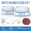Cracked Porcelain Sink Repair Kit(White), Fiberglass Tub Repair Kit, White Porcelain Chip Fix for Sink & Tub, Bathtub Repair Kit for Enamel, Tiles, Shower & Countertop - Porcelain Repair Kit