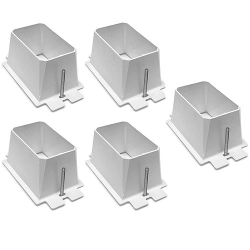 iMBAPrice BE1-5 (1-Gang) Electrical Power Outlet Box Extender - White, (5-Pack) with 6-32 Flat Head Screws