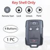 Key Fob Shell Case Replacement for Chevy Colorado Silverado GMC Canyon Sierra 2014 2015 2016 2017 2018 2019 2020 2021 Keyless Entry Remote Control 4 Buttons Pad Cover M3N-32337100 M3N-32337200 Black