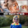 Halloween Family Makeup Kit, All-in-one Easy On & Easy Off set for Halloween Party Supplies, Halloween Cosplay, Face Paint & Body Paint, Halloween Costume Makeup, Zombie Cosplay