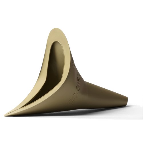 GoGirl Female Urination Device (FUD) - #1 FUD Made in The USA. Pee Standing Up! Portable Female Urinal for Women, Pee Funnel, Soft, Flexible, Reusable, Medical-Grade Silicone - Khaki/Camo