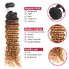 Ombre Body Wave Human Hair 4 Bundles Deep Wave Human Hair Weave 1B/30 Human Hair Extensions (18 18 18 18, T1B/30)