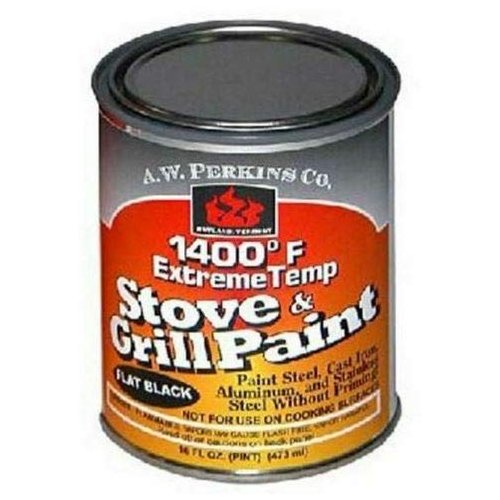 AW Perkins 1400 Deg F Black Stove Paint Brush-On - 1 Pint