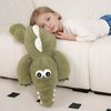 Dalmao 32 inch Green Alligator Stuffed Animal, Giant Crocodile Body Pillow Plush Toys, Home Decor Birthday Gifts for Boys Girls Adults Kids, Halloween, Christmas, Thanksgiving, Birthdays