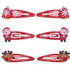 Beleki Christmas Hair Clips for Girls 6Pcs Cute Snap Hair Clips Christmas Hair Accessories Christmas Headdress Decoration for Girls Women Kids New Year Gifts