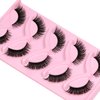 Veleasha Cat Eye Lashes Natural Look Fox False Eyelashes Gorgeous Wispy & Lightweight Faux Mink Lashes for Doll Eye Makeup 5 Pairs Pack (Charming)