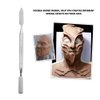 Modeling Scar Wax with Stainless Steel Double Ended Spatula Applicator Special Effects FX Makeup Tool for Theatrical Makeup and Halloween Fake Wound Moulding Scars Prosthetics(S)