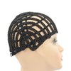 1 Pc Black Braided Wig Cap Crochet Wig Cap Cornrows Cap Adjustable Elastic Band and Hair Clips Weaving Wig Caps for Crochet Braids Wig Making