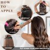 FENTISAR Clip in Hair Extensions 4PCS Clip in Long Straight Dark Brown Hair Extensions 20Inch Synthetic Fiber Double Weft Thick Hairpiecesn For Women Daily Wear