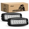 Nilight NI-28E-18W LED Work Light 2PCS 18W Spot LED Light Bar Driving Lights Off Road LED Lights Flush Mount for Jeep Truck,2 Years Warranty