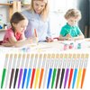 20 Pcs Paint Brushes for Kids, Round and Flat Kids Paint Brushes, Easy Hold and Clean Toddler Paint Brushes, Bristle Craft Paint Brushes for Acrylic Oil Watercolor Washable Paint