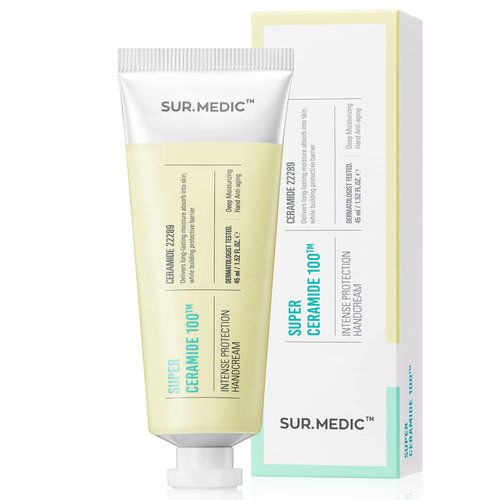SUR.MEDIC+ I Use After Washing With Hand Soap&Hand Wash I Super Hyaluronic Acid Ceramide Intense Protection Hand Cream for Dry Cracked Hands 1.52 oz