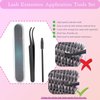 DAODER Fluffy Lash Clusters Kit with Bottom Lashes 60D D Curl Volume Lash Extension Kit with Lash Bond Seal Remover Tweezers 10-16mm Wispy Eyelash Extension Kit 300pcs(60D + Bottom Lash Clusters Kit)