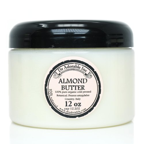 Dr Adorable - 12 oz - Almond Butter - Pure Natural Premium Organic Cold Pressed
