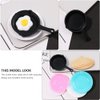 SEWACC 10pcs Miniatures Frying Pans Plastic Miniature Skillet Simulation Cooking Pan Models Mini Dollhouse Kitchen Cookware Dollhouse Accessories