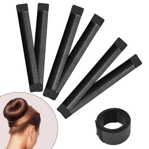 3 PCS Black Hair Bun Maker DIY Bun Shaper for Ballet Dance Everyday Hairstyles Frizz Free Comfortable Hold Portable Lightweight Design Ideal for Women Kids with Long or Short Hair