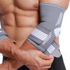 NeoTech Care Elbow Support Brace, Gray (Size L, 1 Pair)