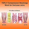 TOFLY® Calf Compression Sleeve for Men & Women, 1 Pair, Footless Compression Socks 20-30mmHg for Leg Support, Shin Splint, Pain Relief, Swelling, Varicose Veins, Maternity, Nursing, Short Black 5XL