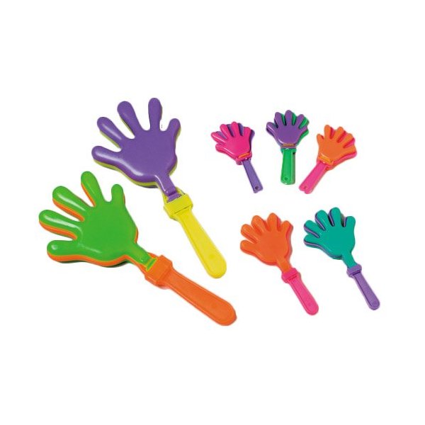 US Toy Company 3539 Jumbo Hand Clappers - Pack of 12