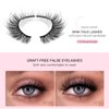 14 Pairs 6D False Eyelashes Fluffy Faux Mink D Curl Volume 17mm Fake Lashes Wispy Fluffy Natural Look Eye Lashes Strip Pack