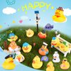 Rubber Ducks in Bulk Assortment Jeep Ducks for Ducking, Small Rubber Duckies for Toddler Baby Bath Toys Floater Rubber Duck Bath Pool Toys Kids Party Favors with Mesh Carry Bag (55)