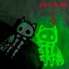 Halloween Skull Cat Hair Claw Clips Green Luminous Skull Cat Hair Clips Funny Cat Shape Hair Claw Glow in the Dark Acrylic Skull Hair Clip Hair Grips Holiday Hair Accessories Halloween Hair Supplies