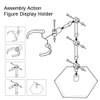 Flymer Action Figure Stand Clear, 6 Pcs Adjustable Action Figure Display Stands with Screwdriver
