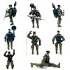 Guaishou Action Figures Army Men Soldiers Toys 8 Pack Military Toy Playset Realistic Accessories