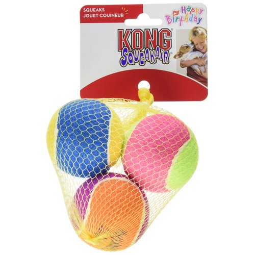 KONG Air Dog Squeakair Birthday Balls Dog Toy (9 Balls), Medium