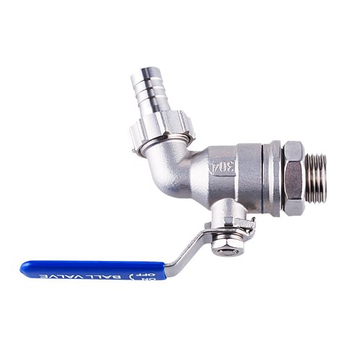 TIZZE 1/2 inch Stainless Steel Ball Valve Weldless Bulkhead for Building Home Brew Kettle/Mash Tun