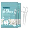 Adult Floss Stick, Floss Picks, 100 pcs per Bag, Comes with a Carrying case for 10 flossing Sticks, The Threads are Made of Special Material for Dental Floss，2 Bags = 200 pcs.