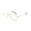 EYE ZOOM 3 Pairs Metal Vintage Reading Glasses with Spring Hinge for men women (Gold, Strength: +1.75)
