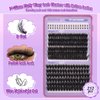 Fluffy Lash Cluster with Bottom Lashes 14-22mm Long 80D+100D Thick Cluster Eyelash Extensions Flat D Curl Volume 252Pcs Individual Lashes Soft Wispy False Eyelashes DIY Lash Extension, by Hushlibaby