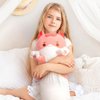 Long Cat Plush 5 Sizes, 120% Extra Filling Giant Plushness Body Pillow, Kawaii Cute Pink Cat Stuffed Animals Soft Stuffed, Extra-Long Pillow Cat Plushies Gift for Girls Kids 20"
