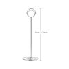 Radezon 10 Pack 8.75 inch Tall Table Number Holders Place Card Holder Table Picture Holder Wire Photo Holder Clips Picture Memo Note Photo Stand (Silver)