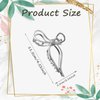 FRUZJAY Bow Hair Clips for for Thin Thick Hair, Silver Metal Bowknot Hair Claw Clip Elegant Hair Accessories Non-Slip Strong Hold Claw Clips Bow Hair Jaw Clip Cute Hair Barrettes Hair Pins(Silver Bow)