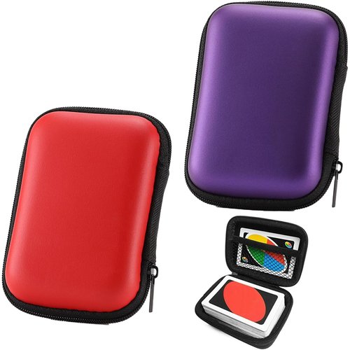 2 Pcs Card Game Case Playing Card Holder for UNO Soft Cloth Playing Card Case Waterproof Card Storage for Outdoor Gaming or Camping