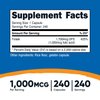 Nutricost Folic Acid (Vitamin B9) 1000 mcg, 240 Capsules