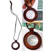 Nautical Vintage Leather Strap Necklace Magnifying Glass Magnifier Pendant