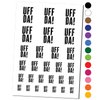 Uff Da Norwegian Ah Oh No Oops Drats Fun Text Temporary Tattoo Water Resistant Fake Body Art Set Collection - Black (One Sheet)