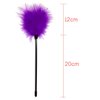 Dzrige Interactive Cat Toys Teaser Wand Black Long Sticks with Purple Soft Plush Tips Funny Pet Feather Supplies for Indoor Bored Cat and Kitten Play Training Interactive Toys