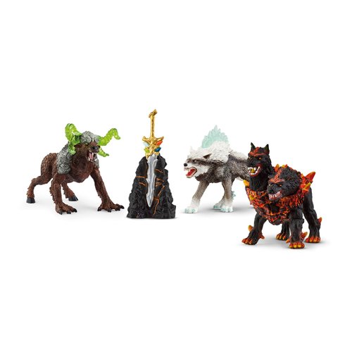 Schleich Eldrador 4-Piece Monster Toy for Boys and Girls Ages 7+, Eldrador Creatures Starter Set with 3 Action Figures (3 Piece Assortment)