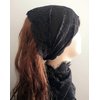 Oyabridal Vintage Lace Headbands for Women Elastic Lace Halloween Headband Party Accessories (Black)